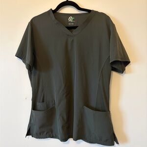 Dark Green GT Performance Scrub Top